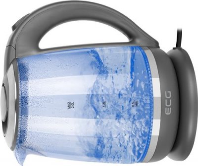 ECG  RK 2020 Bouilloire &eacute;lectrique en verre, Gris
