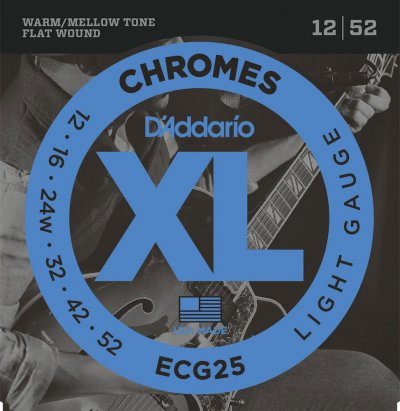 DADDARIO ECG25 Lot de 2 cordes pour guitare &eacute;lectrique XL Chromes 12-52