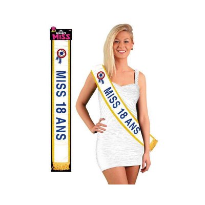 GéNéRIQUE Echarpe Humoristique miss 18 Ans Bleue - Or