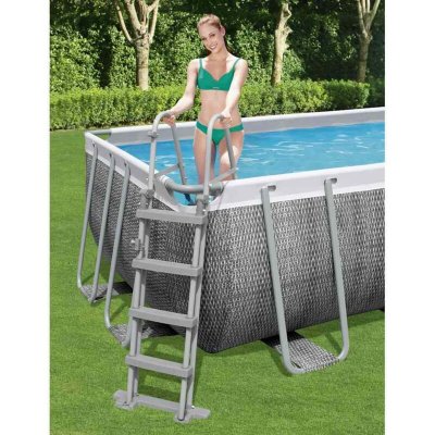 BESTWAY Echelle de s&eacute;curit&eacute; 2 x 3 marches - hauteur 122 cm