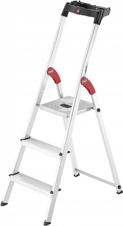 HAILO Echelle de s&eacute;curit&eacute; alu L60 StandardLine, 3 &eacute;chelons