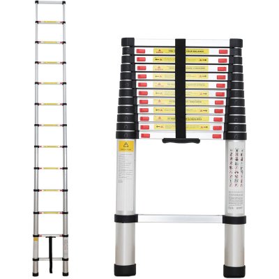 TODECO Echelle Telescopique, &Eacute;chelle Pliable, 3,8 m&egrave;tre(s), EN 131, Charge maximale: 150 kg