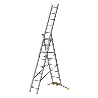 HAILO Echelle transformable aluminium  24 &eacute;chelons H.4.95 m