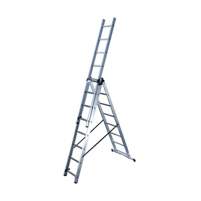 HAILO Echelle transformable aluminium  24 &eacute;chelons H.5.04 m