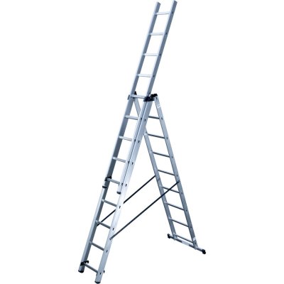 HAILO Echelle transformable aluminium  27 &eacute;chelons H.5.40m