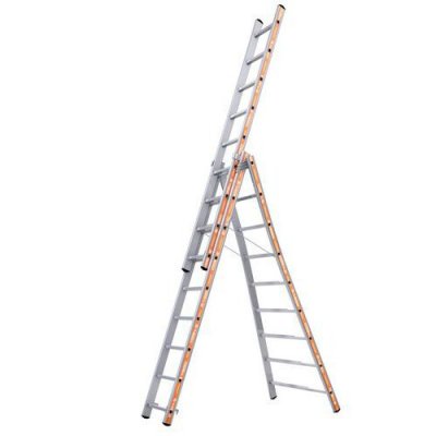 TUBESCA COMABI Echelle transformable Pronor 6,87m 3 plans 3x9 &eacute;chelons Tubesca