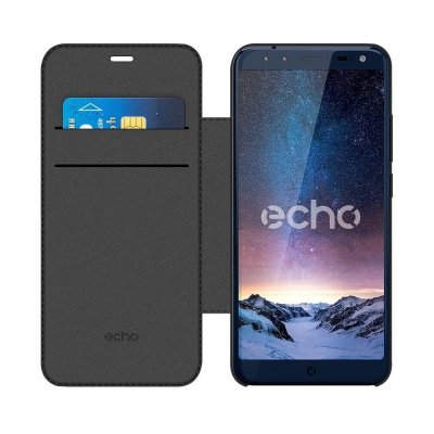 ECHO  Coque/&eacute;tui Folio de Protection pour Smartphone Horizon Noir