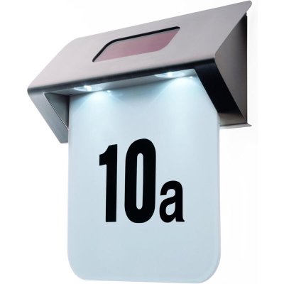 HTTPS: OUTIROR.COM IMG P 9 7 2 9 9729.JPG Eclairage de num&eacute;ro de maison solaire &agrave; LED, inox