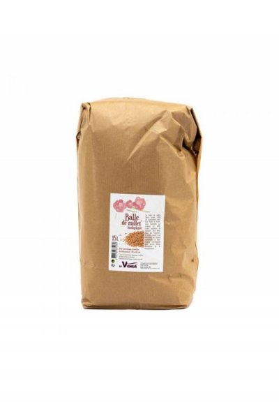 ECODIS  - Recharge pour Oreiller Millet Bio 15 litres/2kg