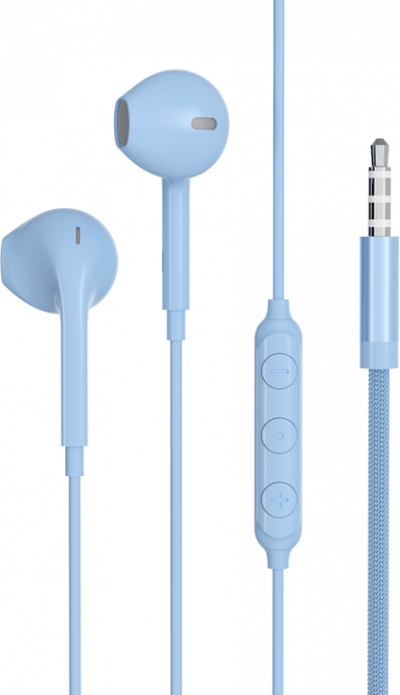 FORCE PLAY Ecouteurs avec fil  KP Bouton Jack 3.5mm Bleu 
