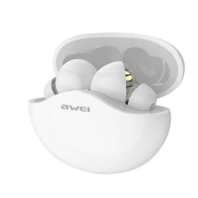AWEI Ecouteurs  Bluetooth 5.3 Tactile Gaming Blanc