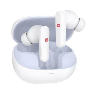 SWISSTEN Ecouteurs Bluetooth &agrave; R&eacute;duction de Bruit Autonomie 35 Heures Blanc 
