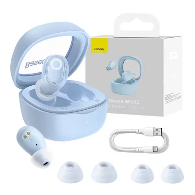 BASEUS Ecouteurs bluetooth  WM02 TWS bleu