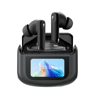 BLACKVIEW &Eacute;couteurs Bluetooth  AirBuds 12 - BT 5.4 &eacute;cran tactile LED ANC & ENC IPX7 &eacute;tanche - noir 