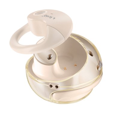 LINQ Ecouteurs Bluetooth Clip Design ouvert Micro Appel Touche Tactile Beige