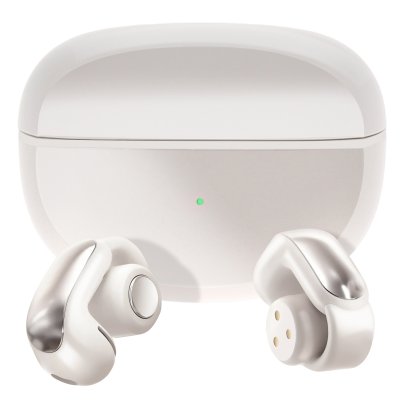 LINQ Ecouteurs Bluetooth Clip Oreille R&eacute;duction du Bruit Boitier de charge Beige