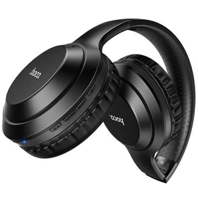HOCO. Ecouteurs bluetooth HOCO W30 mont&eacute; sur la t&ecirc;te Noir
