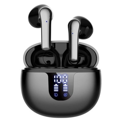 STEL ORA Ecouteurs Bluetooth - OUTUOTWQ - Sans Fil 5.2 - R&eacute;duction de Bruit - &Eacute;tanche - Noir