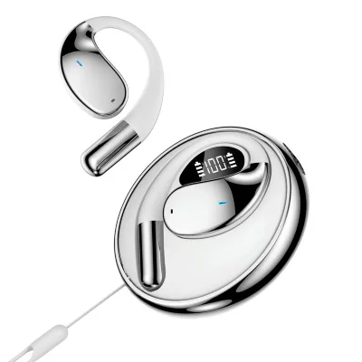 YONIS Ecouteurs Bluetooth Ouverts Avec Lani&egrave;re &Eacute;tanche Son Immersif Type-c 14.2mm Blanc 