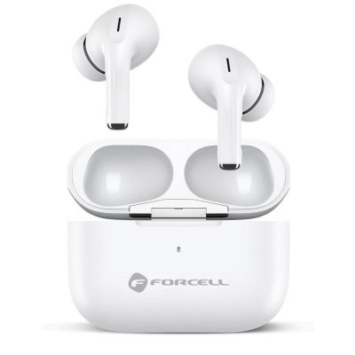  Ecouteurs Bluetooth R&eacute;duction de Bruit Autonomie 5h Commande Tactile Forcell Blanc 