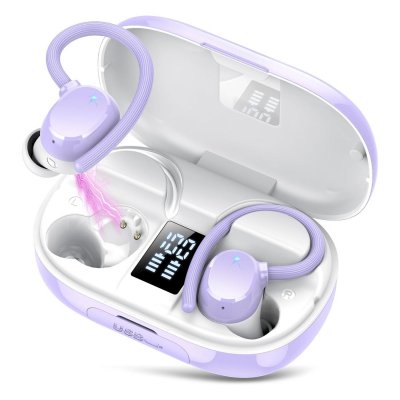 YONIS Ecouteurs Bluetooth R&eacute;duction De Bruit St&eacute;r&eacute;o Autonomie Longue Modes Multiples Violet 2 