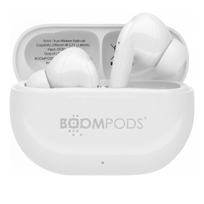 BOOMPODS Ecouteurs Bluetooth Sans Fil 5.3 avec Son Immersif pour Sport IPX4 Beige