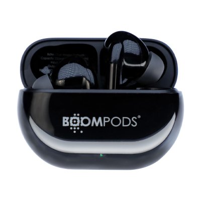 BOOMPODS Ecouteurs Bluetooth Sans Fil 5.3 avec Son Immersif pour Sport IPX4 Noir