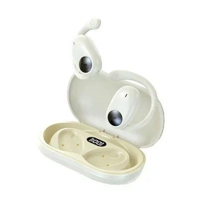 YONIS Ecouteurs Bluetooth Sport Sans Fil Conduction Osseuse Son Hifi R&eacute;sistants Eau Beige 2 