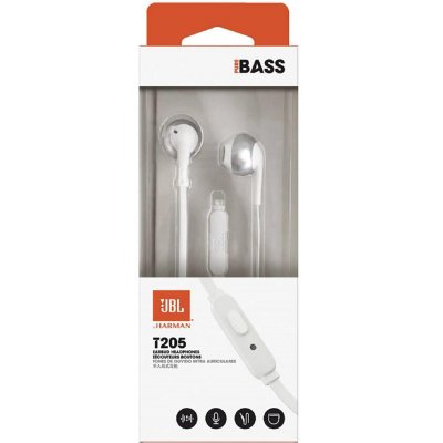 JBL &Eacute;couteurs boutons T205 - Silver