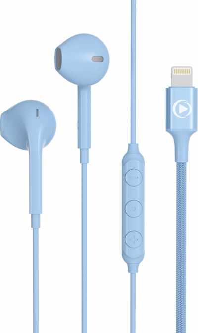 FORCE PLAY Ecouteurs filaires bouton  Bleu 