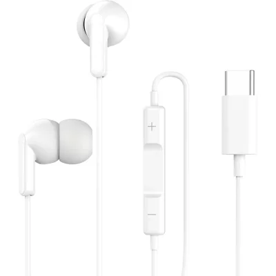 GRAB N GO Ecouteurs Filaires Intra-Auriculaires USB-C avec Micro et T&eacute;l&eacute;commande Grab 'N Go Blanc