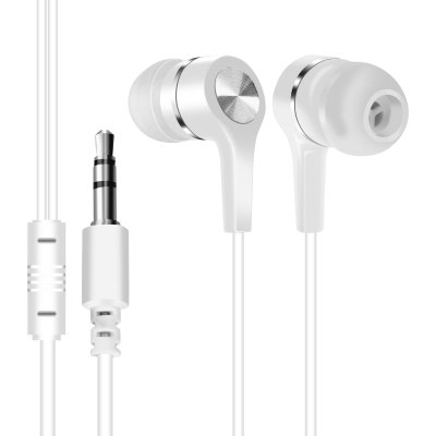 FOREVER Ecouteurs Filaires Jack 3.5 mm Intra-auriculaires Son de Qualit&eacute; Blanc 