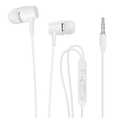 AVIZAR Ecouteurs Filaires Jack 3.5mm Son Clair Micro et T&eacute;l&eacute;commande C&acirc;ble Plat Blanc