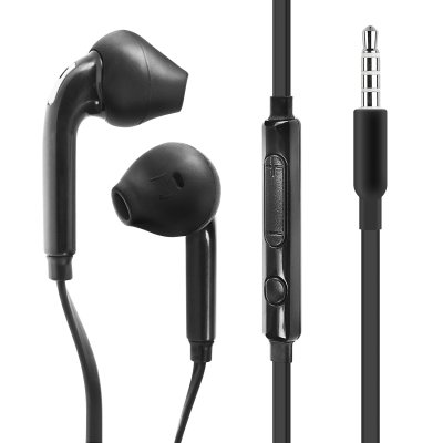 AVIZAR Ecouteurs Filaires Jack 3.5mm Son Clair Micro et T&eacute;l&eacute;commande C&acirc;ble Plat Noir