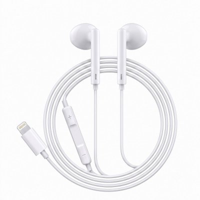 AVIZAR Ecouteurs Filaires Lightning pour iPhone 11 avec Micro int&eacute;gr&eacute; Blanc