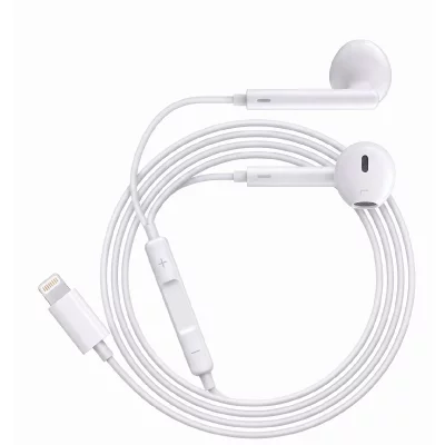 AVIZAR Ecouteurs Filaires Lightning pour iPhone SE 2022 avec Micro int&eacute;gr&eacute; Blanc