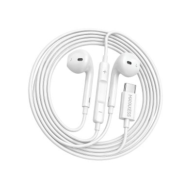 MAYAXESS Ecouteurs filaires USB-C  pour Galaxy Z Fold 7 Blanc