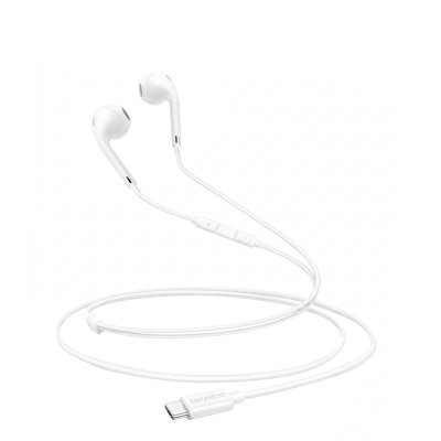 MAYAXESS Ecouteurs filaires USB-C  pour iPhone Air Blanc