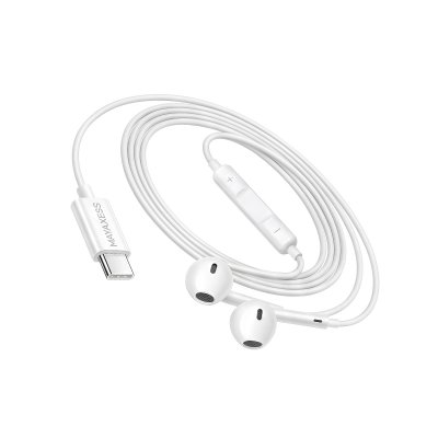 MAYAXESS Ecouteurs filaires USB-C  pour Xiaomi 15T Blanc