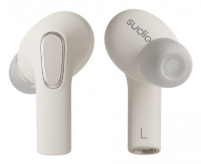 SUDIO Ecouteurs intra-auriculaires sans fil Bluetooth  E3 avec r&eacute;duction de bruit Blanc