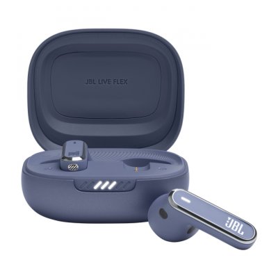 JBL Ecouteurs  Live Flex Bleu - Ecouteurs sans fil a reduction de bruit