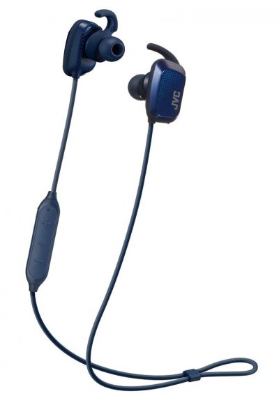 JVC Ecouteurs  HA-ET65BV-AE Sans Fil Bluetooth T&eacute;l&eacute;phonique Contr&ocirc;le des Appel USB Bleu Noir 