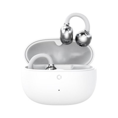 ECHO Ecouteurs sans fil &agrave; oreille libre  Pods Loop Q12 Bluetooth avec r&eacute;duction active du bruit Blanc