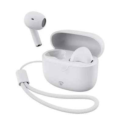 NEDIS Ecouteurs Sans Fil Bluetooth Intra-Auriculaire avec Dragonne Mod&egrave;le HPBT2400 Blanc