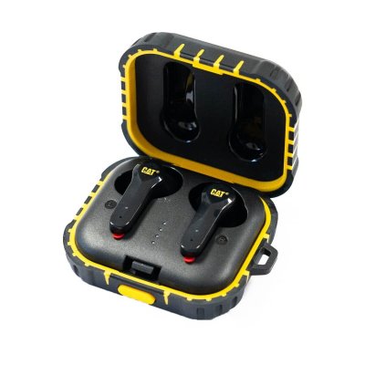 CATERPILLAR Ecouteurs sans fil CAT Bluetooth noir R&eacute;duction de bruit Port&eacute;e 10m autonomie 4-5h IP55 IOS Android