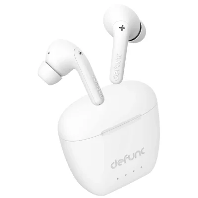DEFUNC Ecouteurs Sans Fil Intra-auriculaires Autonomie 30h True Audio Blanc