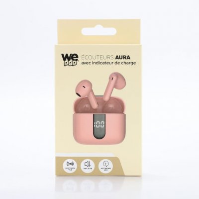 WE Ecouteurs sans-fil -  - AURA - Bluetooth - ANC - Rose