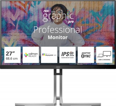 AOC &Eacute;cran 27""  Q27U3CV - 4K HDMI/DisplayPort/USB-C