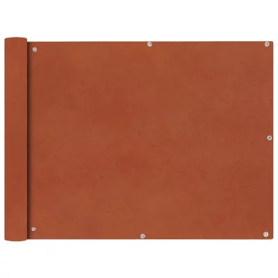 Ecran de balcon en tissu oxford 90x600 cm ocre marron