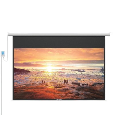 PRIXTON Ecran de projection Cinema Max - Motoris&eacute; - Format 16:9 - 100 pouces - Ecran &agrave; 4 couches